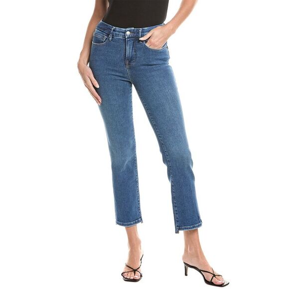 Good American Womens Good Legs Straight Indigo Jean, Blue - Picture 1 of 3